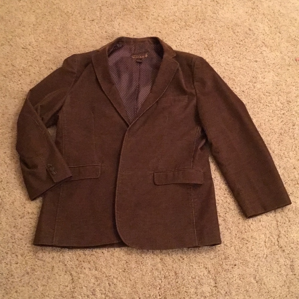 Pronto Uomo Blue Brown Corduroy Blazer